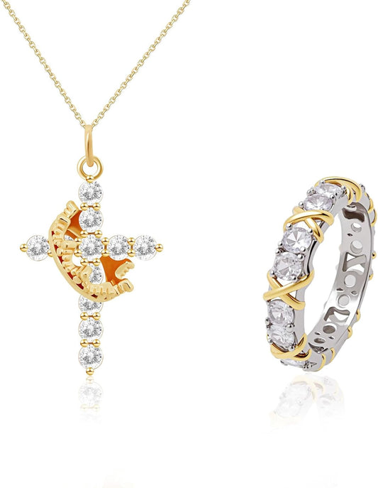 Elegant Faith Cross Necklace Set
